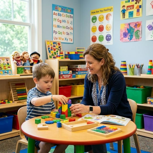 Sesión de terapia con niños